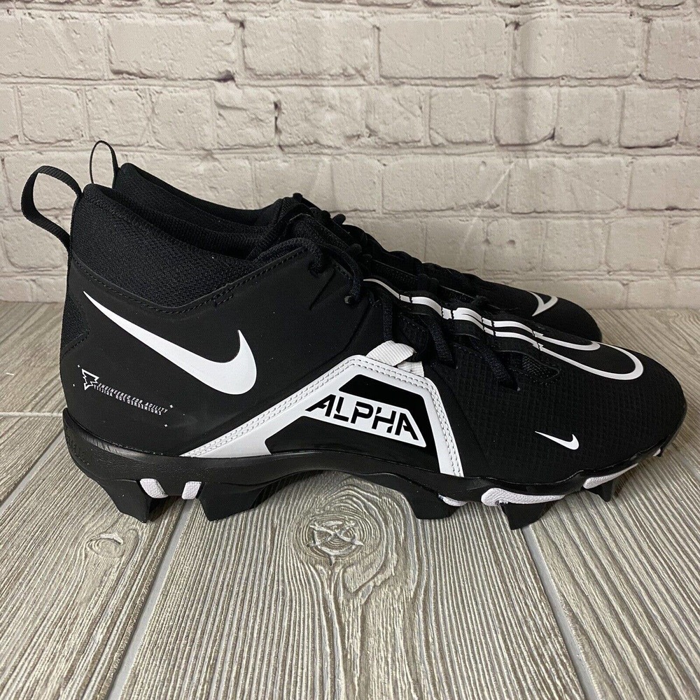 Nike Alpha Menace Pro 3 Shark Football Cleats Men’s 12 Black CV0584-001 New